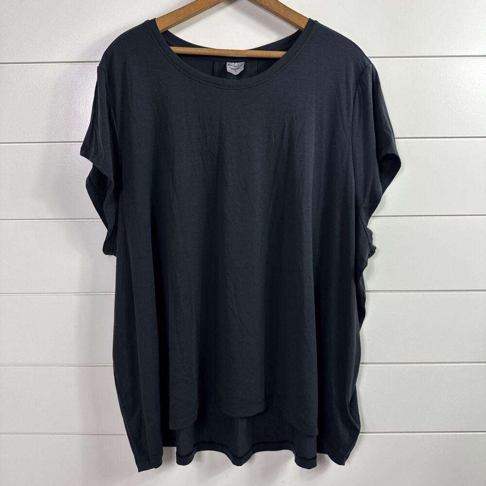 Athleta With Ease Tee Shirt Yoga Pullover Short Sleeve sz 2X